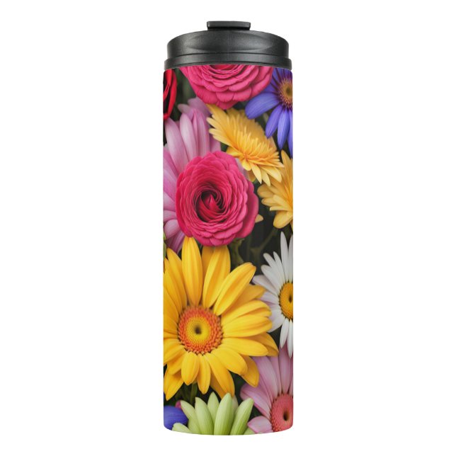 Bouteilles Isothermes Roses et marguerites #80 - (Devant)
