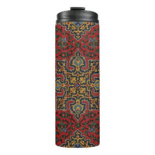 Bouteilles Isothermes Rouge et bleu classique, Motif de tapis persan