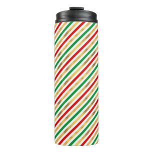 BOUTEILLES ISOTHERMES ROUGE VERT OR BLANC STRIPES DIAGONALES