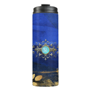 Bouteilles Isothermes Royal Blue et Gold Turquoise Gemstone