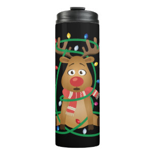 Bouteilles Isothermes Rudolph avec les lumières de Noël
