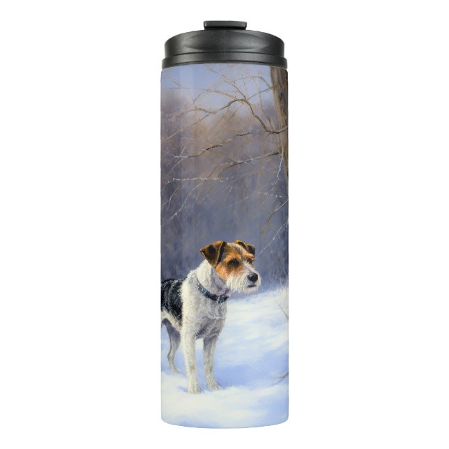 Bouteilles Isothermes Russell Terrier Laisser neiger Noël (Devant)