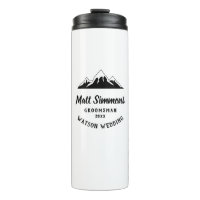 Rustic Mountain Mariage Groomsman Cadeau Cool mode