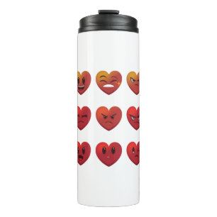 Bouteilles Isothermes Saint-Valentin Visages Rigolards Coeurs Drôle