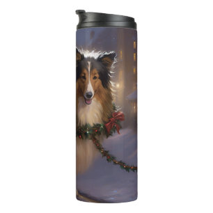 Bouteilles Isothermes Saison de Noël du Shetland Sheepdog