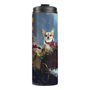Bouteilles Isothermes saison des fêtes de Noël de chihuahua