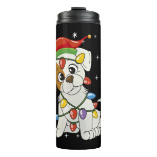 Bouteilles Isothermes Saison Noël Père Noël Jack Russell Terrier