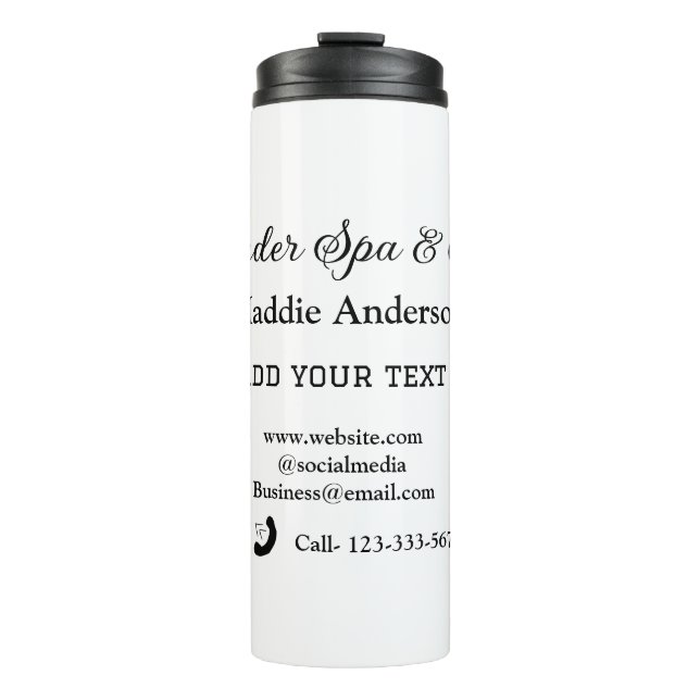 Bouteilles Isothermes salon spa de voyage informations sur les invités p (Devant)
