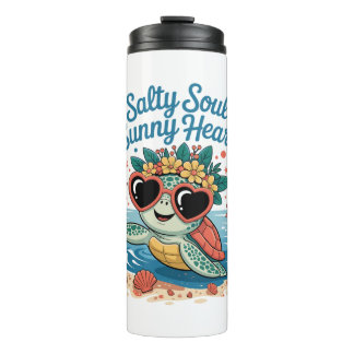 Bouteilles Isothermes Salty Soul Sunny Heart Turtle Été