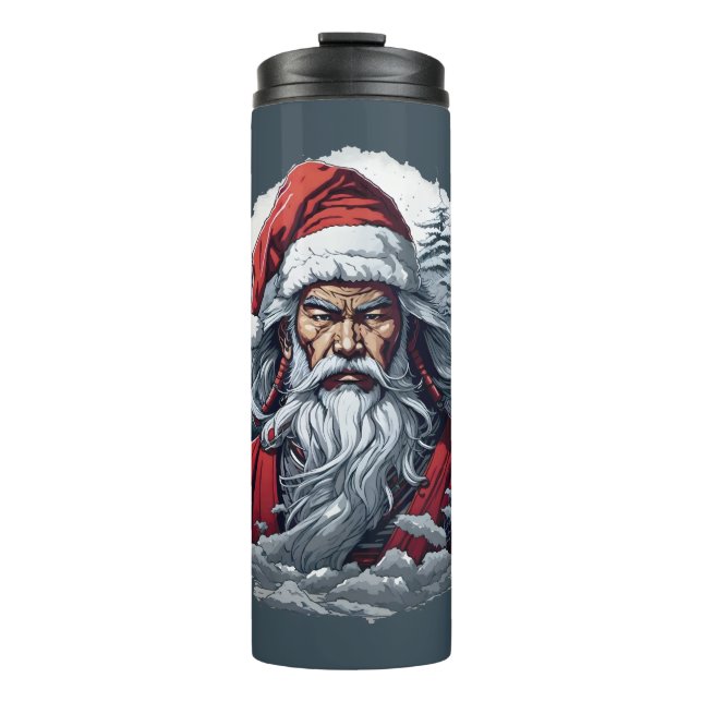 Bouteilles Isothermes Samurai Père Noël Warrior Christmas Art Cadeau (Devant)
