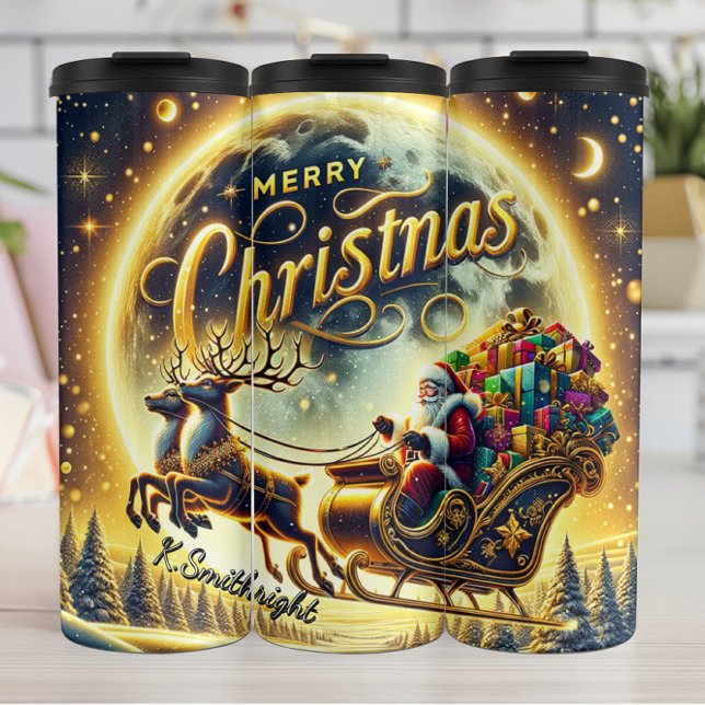 Bouteilles Isothermes Santa’s Starlit Holiday Dash (Créateur téléchargé)