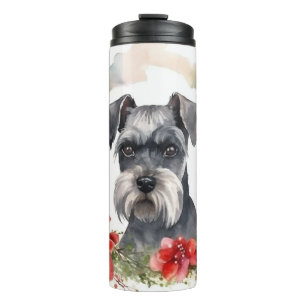 Bouteilles Isothermes Schnauzer Christmas Wreath Festive Pup