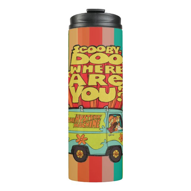 Bouteilles Isothermes Scooby-Doo | "Où Es-Tu ?" Retro Cartoon Van (Devant)