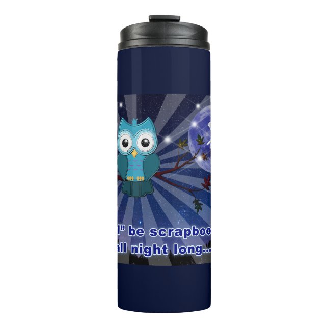 Bouteilles Isothermes Scrapbookers "Owl Retire Toute La Nuit" (Devant)