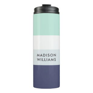 Bouteilles Isothermes Script Monogramme Colorblock Rayure Horizontale Th