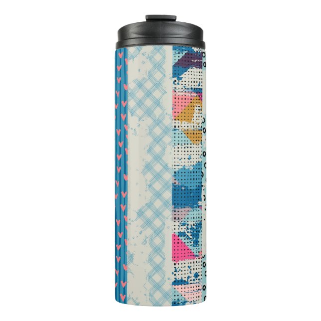 Bouteilles Isothermes Seamless pattern, patchwork tiles.  (Devant)