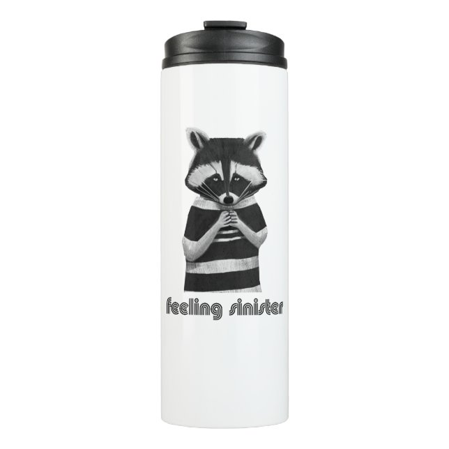 Bouteilles Isothermes Sentiment de sinistre drôle Raccoon (Devant)