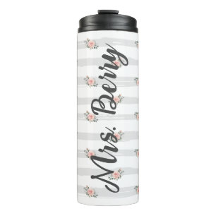Bouteilles Isothermes Shabby Chic Floral Professeur Personnalisé