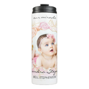 Bouteilles Isothermes Shabby Chic Retro Baby Girl First Brithday Photo