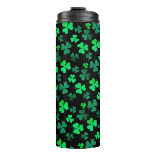Bouteilles Isothermes Shamrock Clover Irlande Irish Modern Green & Black