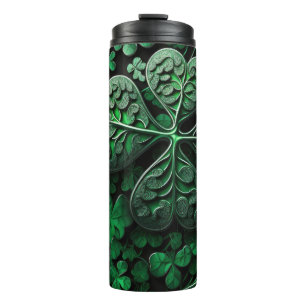 Bouteilles Isothermes Shamrocks CELTIQUES IRLANDAIS EN VERT SOMBRE