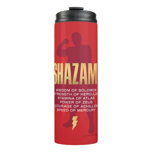 Bouteilles Isothermes SHAZAM ! Furie des dieux | Silhouette Flexante (Devant)