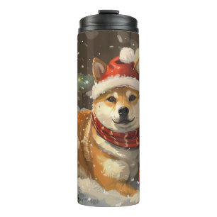 Bouteilles Isothermes Shiba Inu Chien Fête de Noël