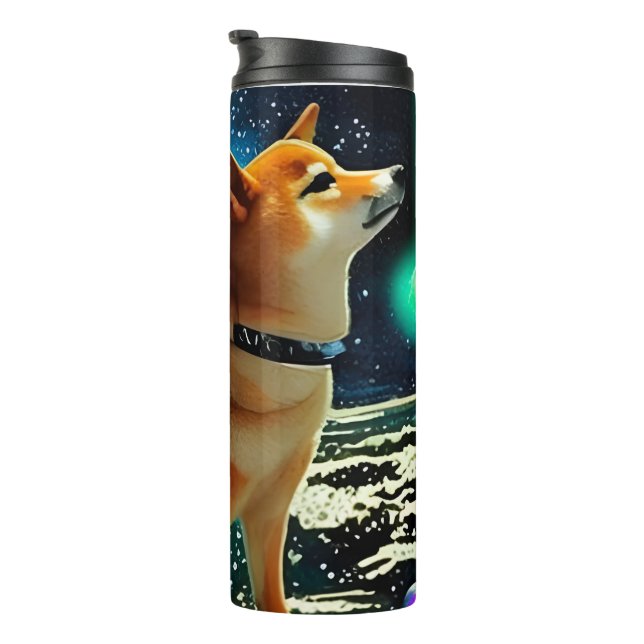 Bouteilles Isothermes Shiba Inu dans l'espace (Tourné sur la droite)