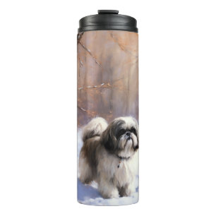 Bouteilles Isothermes Shih Tzu Laissez Tomber la Neige Noël