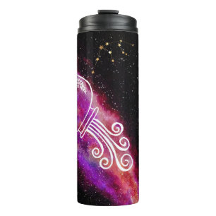 Bouteilles Isothermes Signe du zodiaque personnalisé Galaxie Verseau