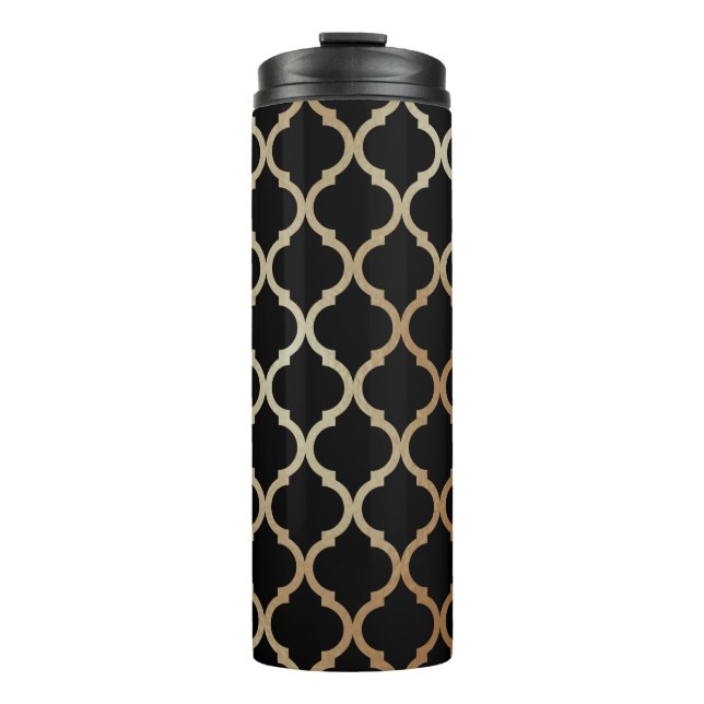 Bouteilles Isothermes Simple Elegant Moderne Or Motif marocain | (Devant)