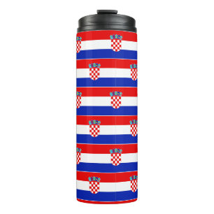 Bouteilles Isothermes Simple moderne Croatie National Drapeau bleu rouge