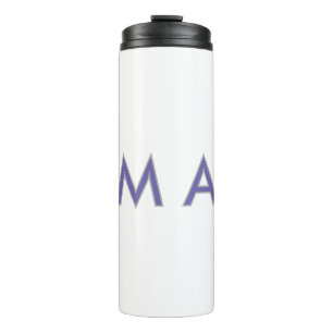 Bouteilles Isothermes Simple monogramme violet gris ajoutez votre nom mo