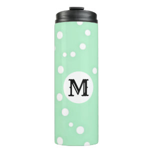 BOUTEILLES ISOTHERMES SIMPLE PASTEL VERT MONOGRAMMMÉ