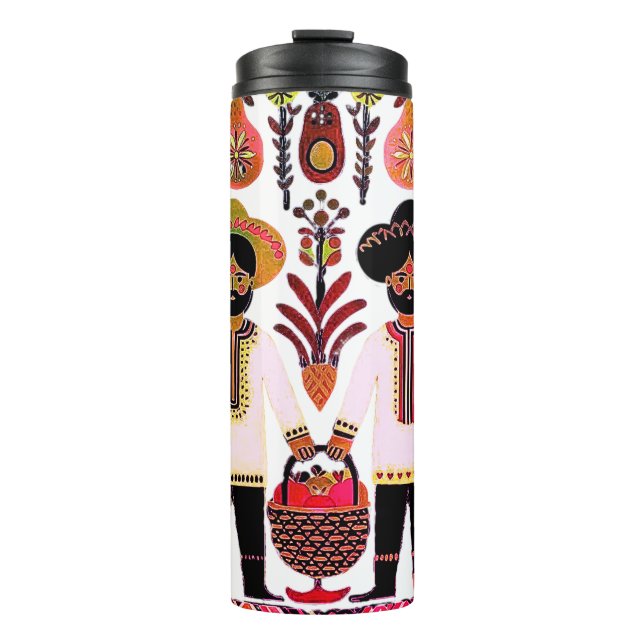 Bouteilles Isothermes simple peinture madhubani (Devant)