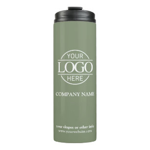 Bouteilles Isothermes Simple Sage Green Promo Entreprise Logo d'entrepri