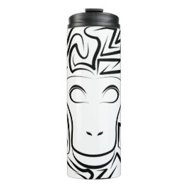 Bouteilles Isothermes Singe tribal noir et blanc