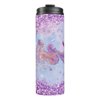 Bouteilles Isothermes Sirène avec fleurs de Renee Lavoie