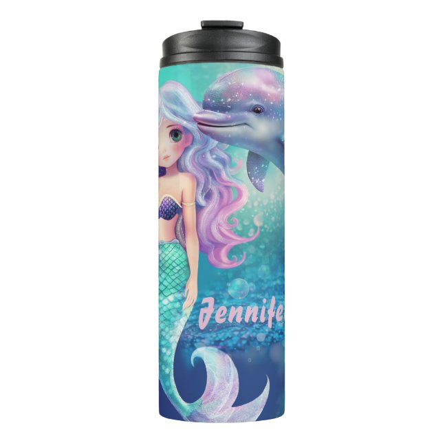 Bouteilles Isothermes Sirène et dauphin sous-marins (Devant)