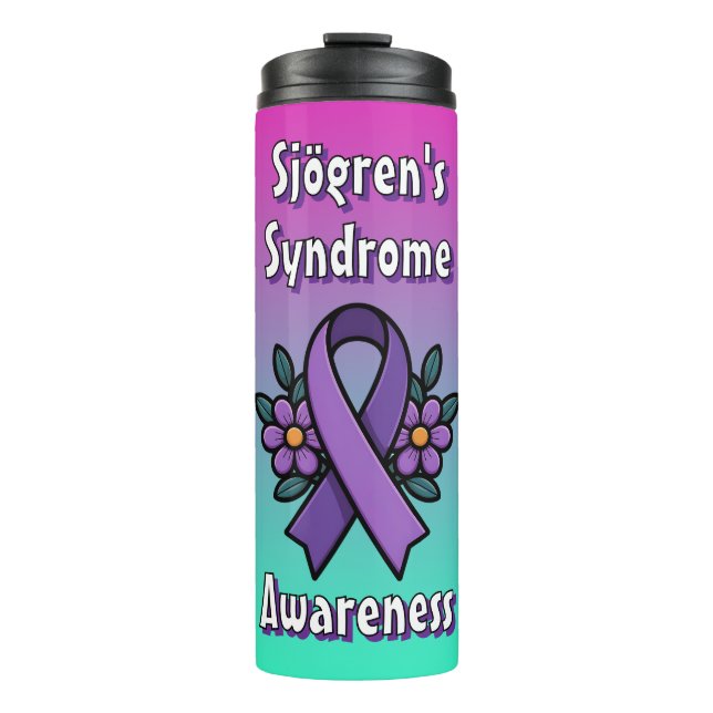 Bouteilles Isothermes Sjögren's Awareness | Purple Ribbon (Devant)