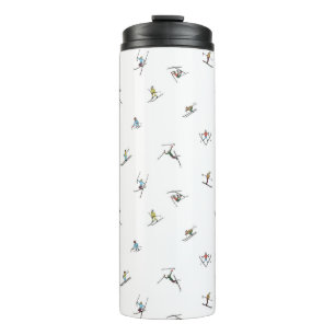 Bouteilles Isothermes Skieurs d'hiver en action Motif