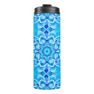 Bouteilles Isothermes Sky Blue et Cobalt Batik Mandala Motif