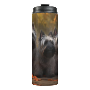 Bouteilles Isothermes Skye Terrier Chiot Automne Citrouille délice