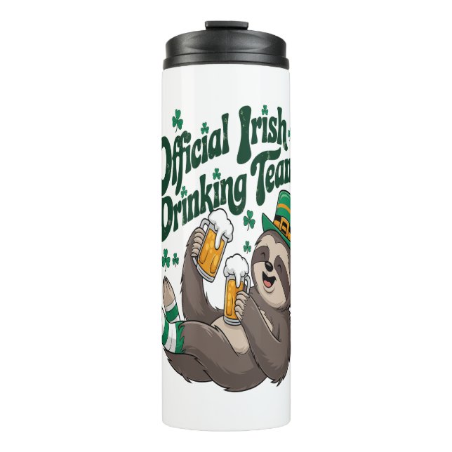 Bouteilles Isothermes Sloth Irish Drinking St Patrick's Day (Devant)