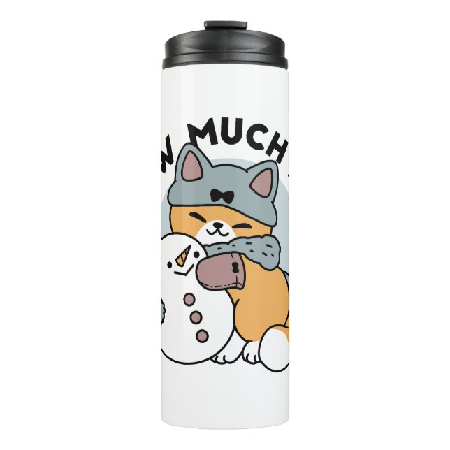 Bouteilles Isothermes Snow Much Fun Cat Winter Holiday Design (Devant)