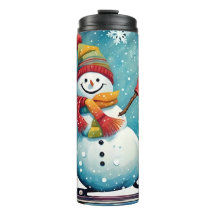 Snowboard Snowman - Tumbler Thermique