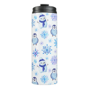 Bouteilles Isothermes Snowflakes, Snowmen et Pingouins de Noël
