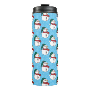 Bouteilles Isothermes Snowman d'hiver Cute Bleu Noël vacances