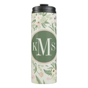 Bouteilles Isothermes Soft Mint Green Garden Motif