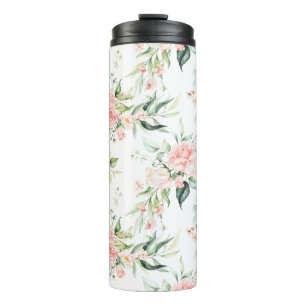 Bouteilles Isothermes Soft Pastel Rose Rose Flower Motif